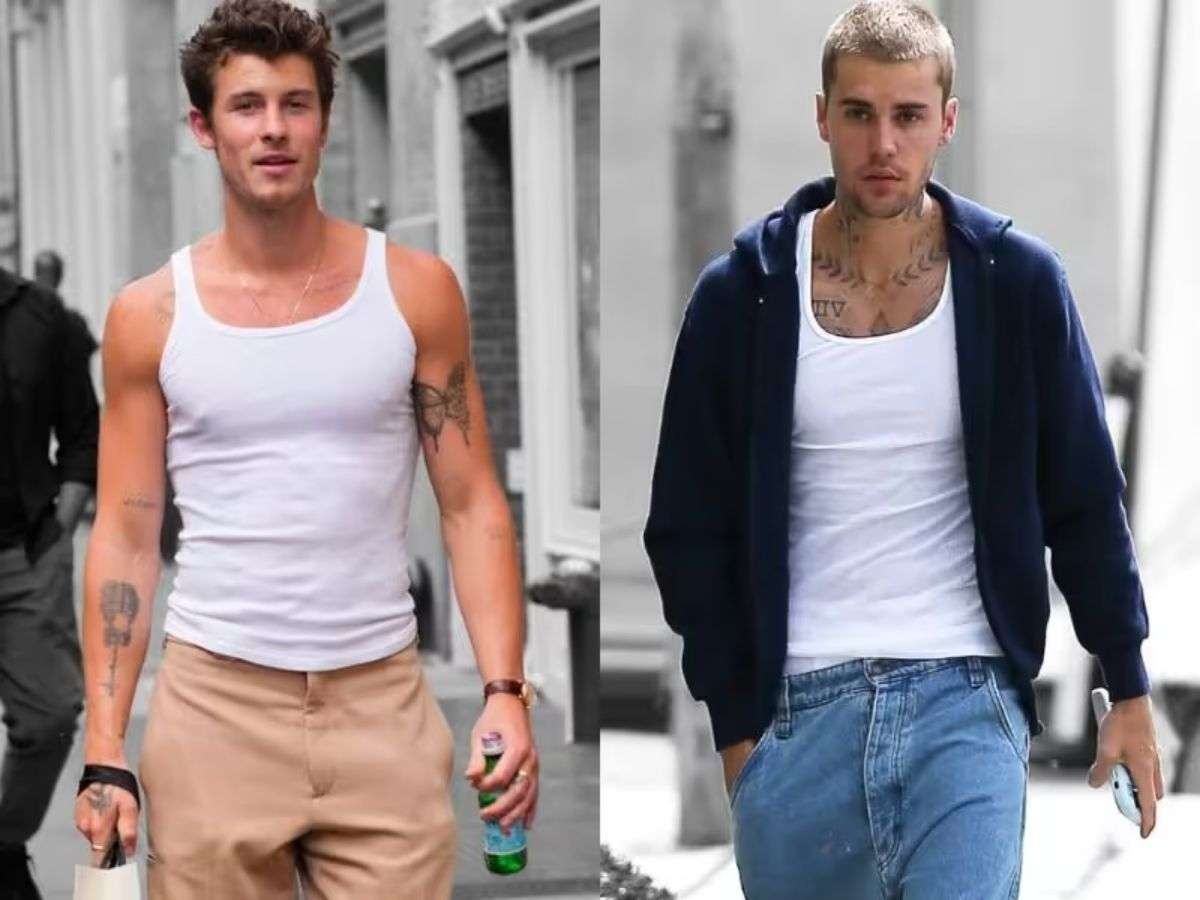 Cách phối đồ với áo tank top nam với quần jeans cá tính