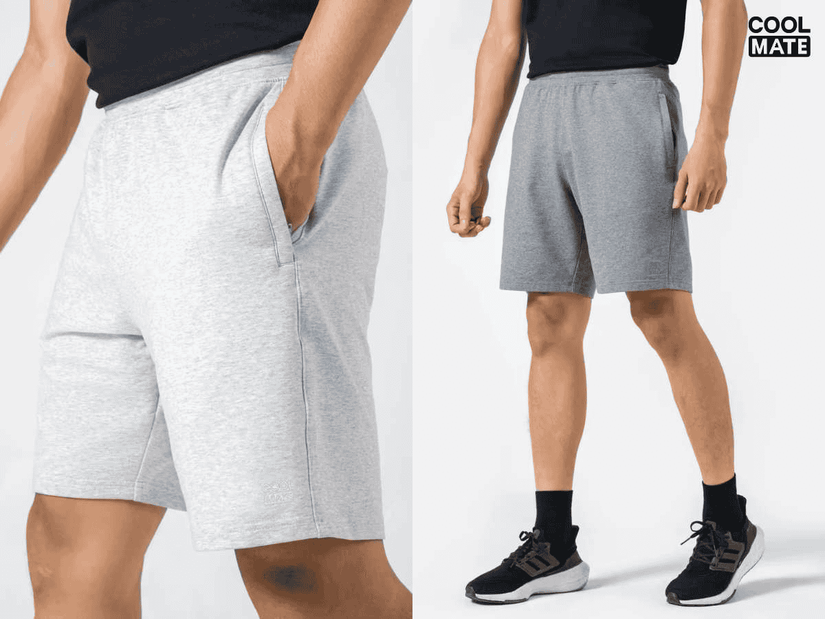 Quần short vải nỉ thể thao cho nam