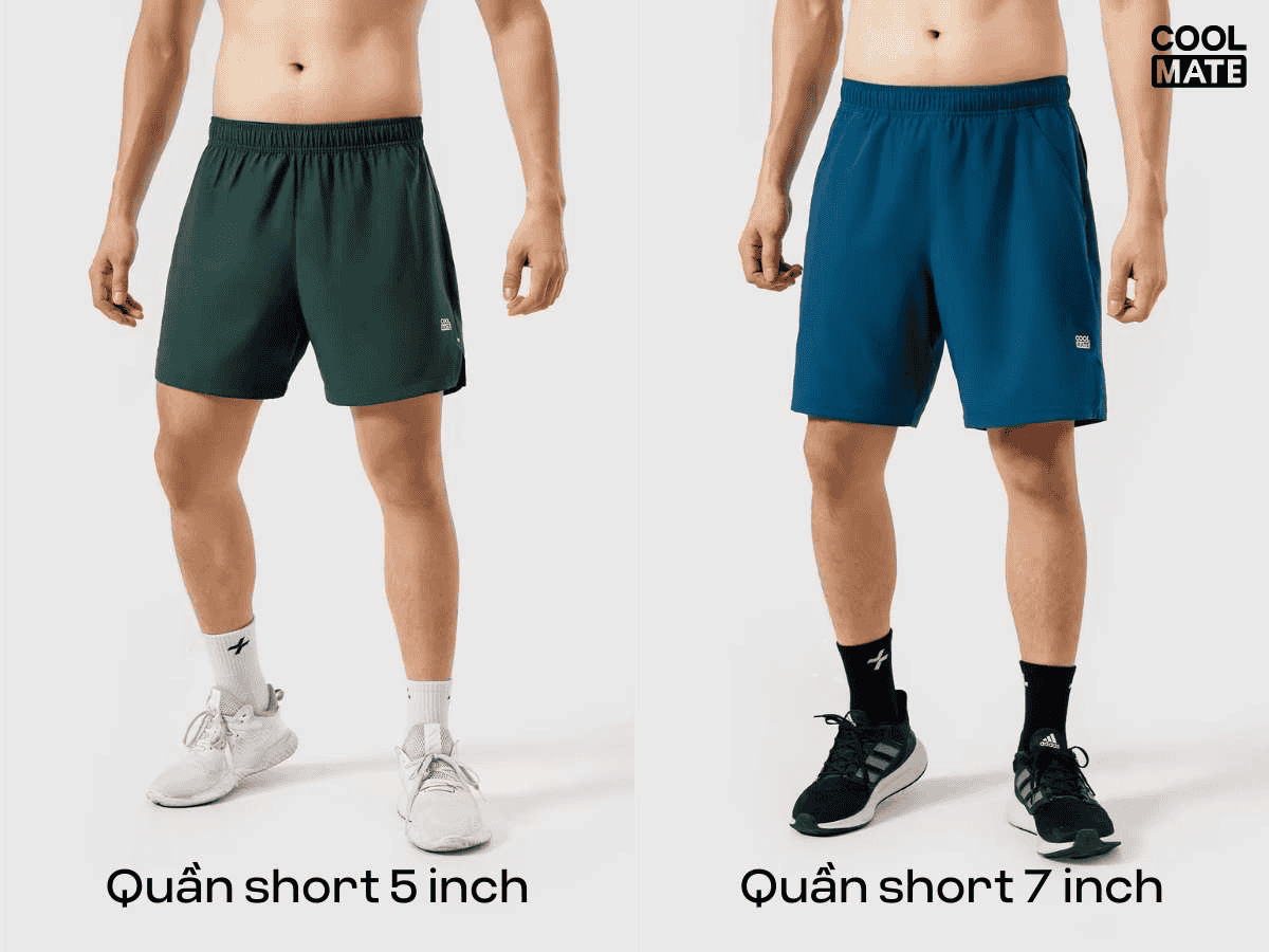 Quần short thể thao 5 inch và 7 inch