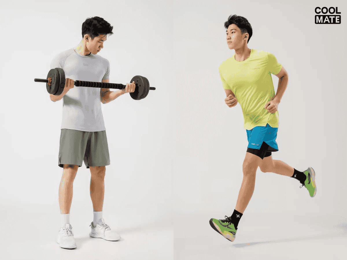 Quần short nam tập gym và quần short chạy bộ