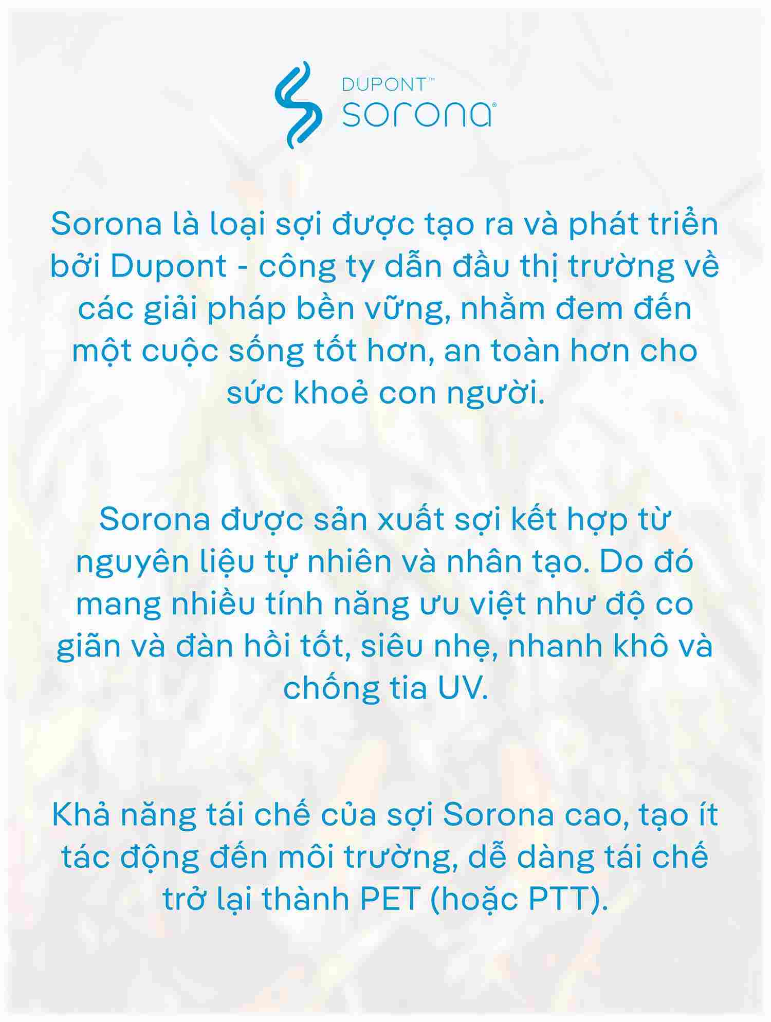 Thông tin chi tiết về sợi Sorona của Dupont - thành phần chính của áo polo Excool