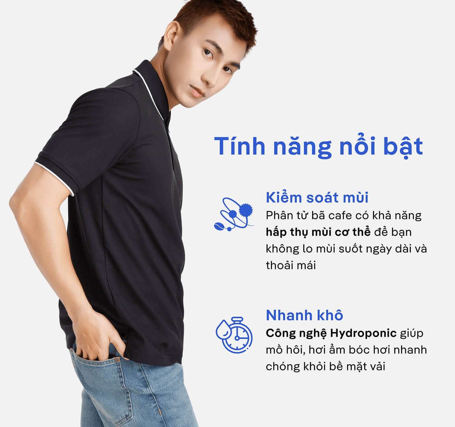 Tính năng nổi bật của chiếc áo polo nam cafe