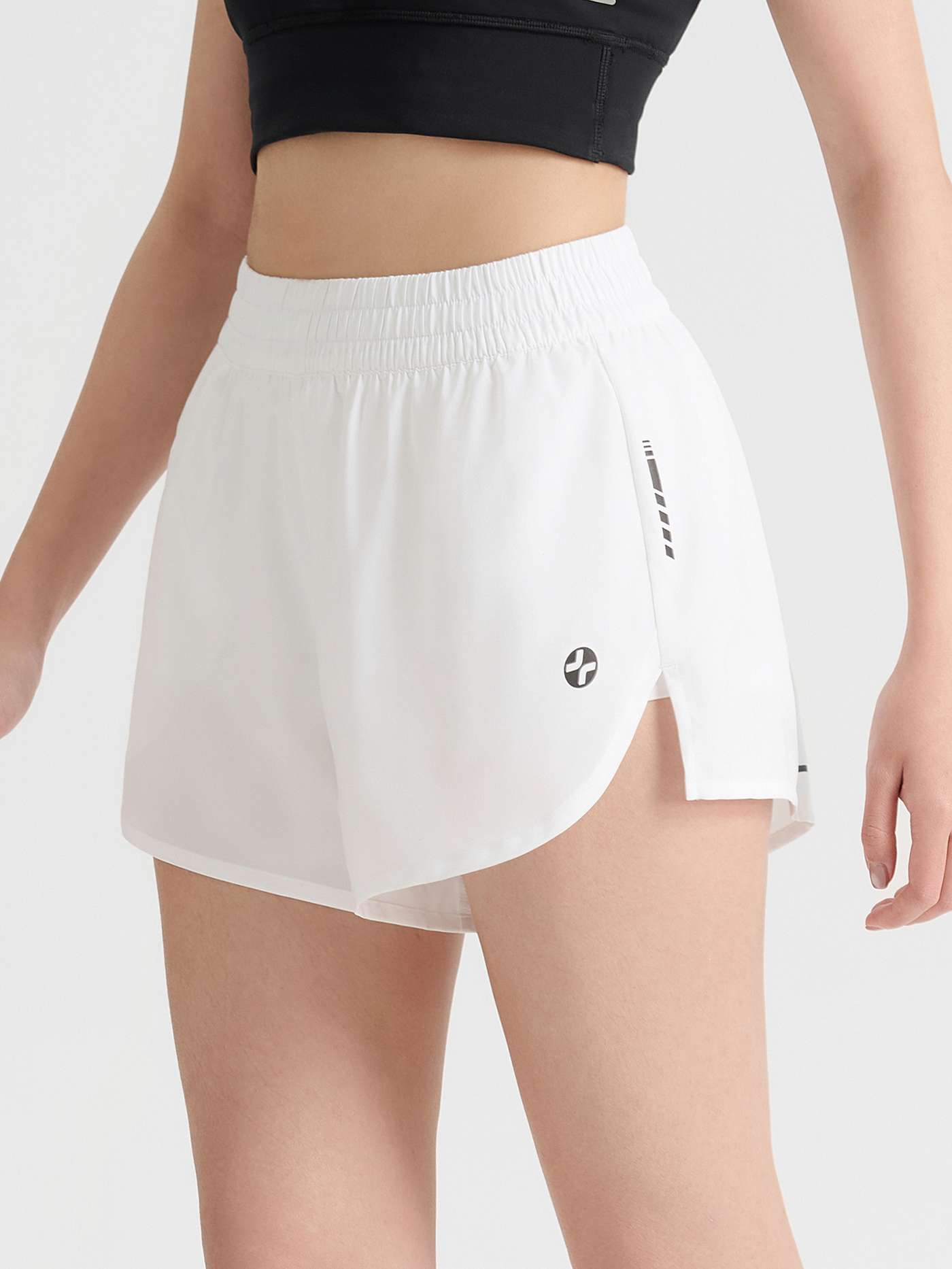 Quần shorts nữ chạy bộ 2 lớp Pace shorts 3.5IN - undefined