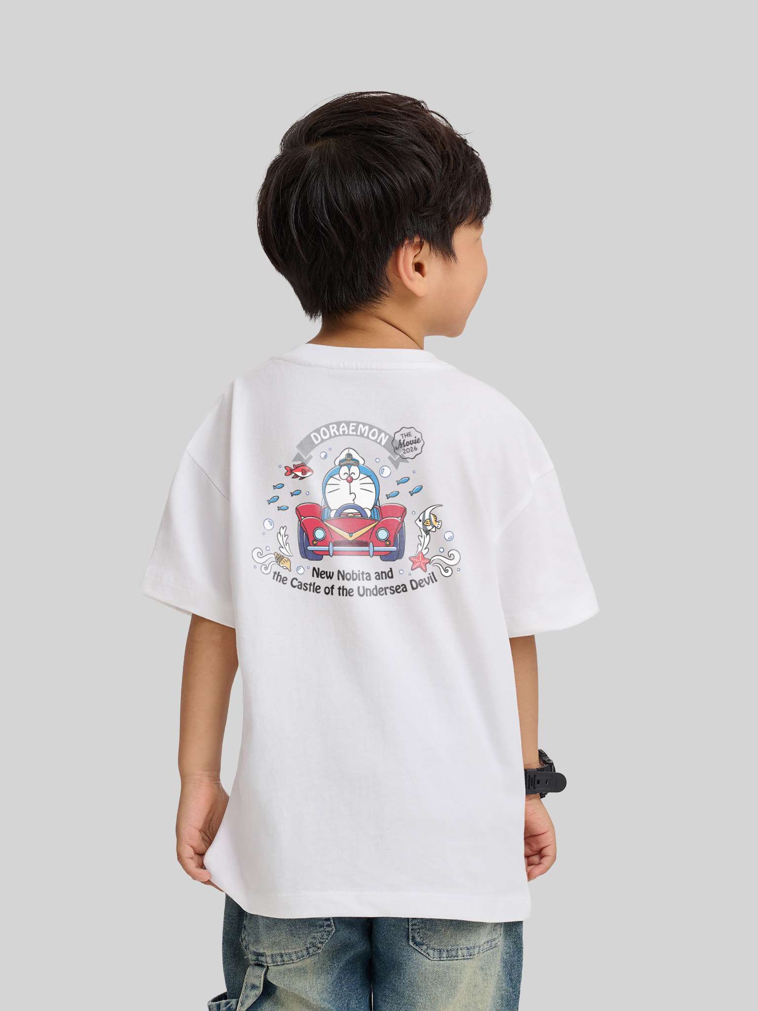 Áo thun trẻ em Doraemon Du Hí Nơi Đáy Biển - undefined
