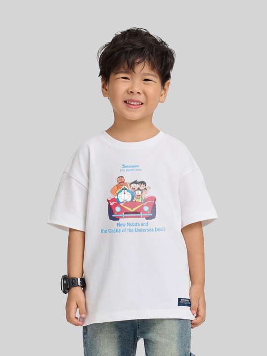 Áo thun trẻ em Doraemon Chuyến Xe Tình Bạn - undefined