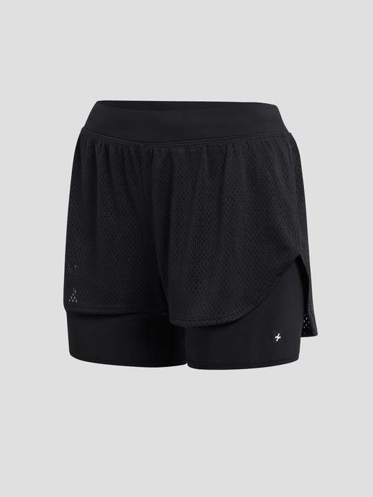 Quần shorts thể thao nữ 2 lớp Mesh Essentials - undefined
