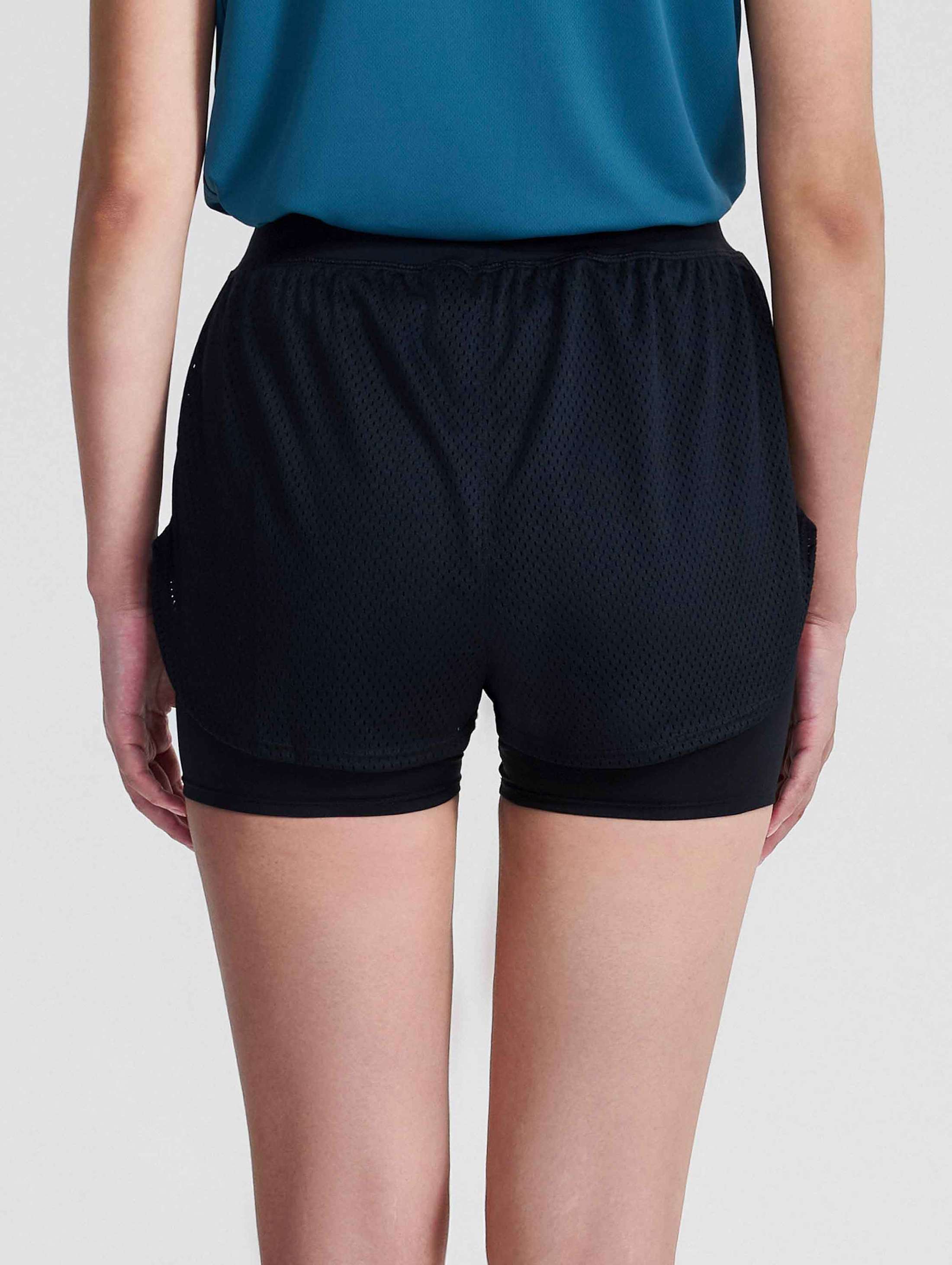 Quần shorts thể thao nữ 2 lớp Mesh Essentials - undefined