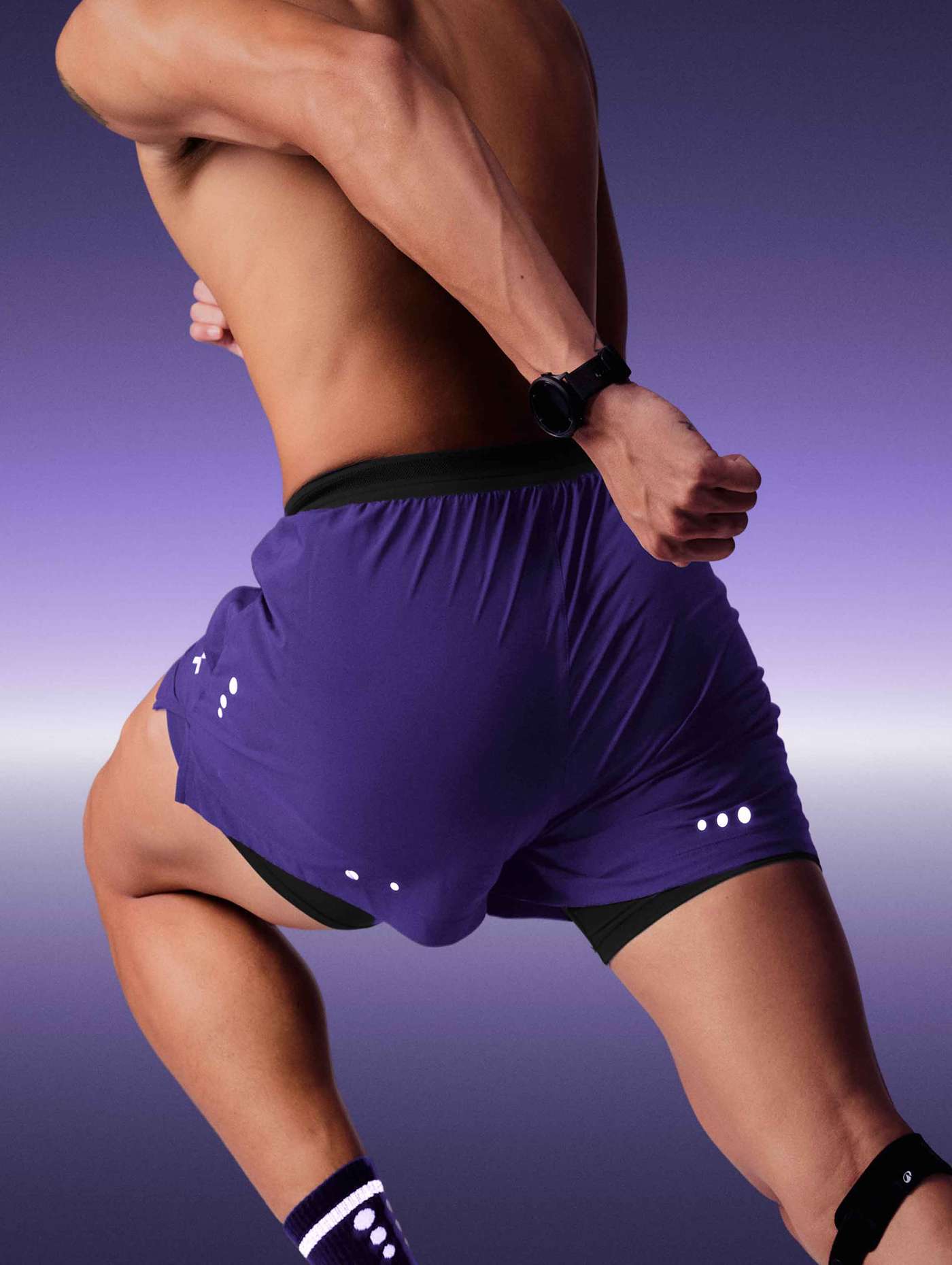 Quần shorts chạy bộ nam 2 lớp long liner 360Reflect™ "Run Safe In The Dark" - undefined