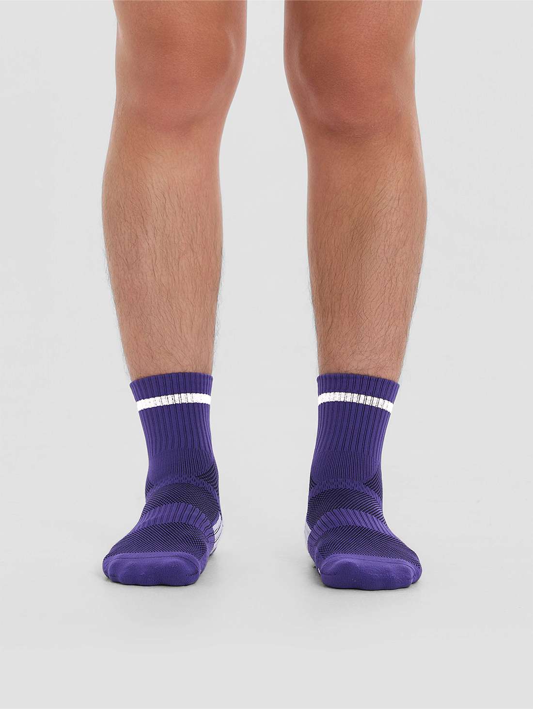Tất chạy bộ unisex phản quang cổ trung "Run Safe In The Dark" - undefined