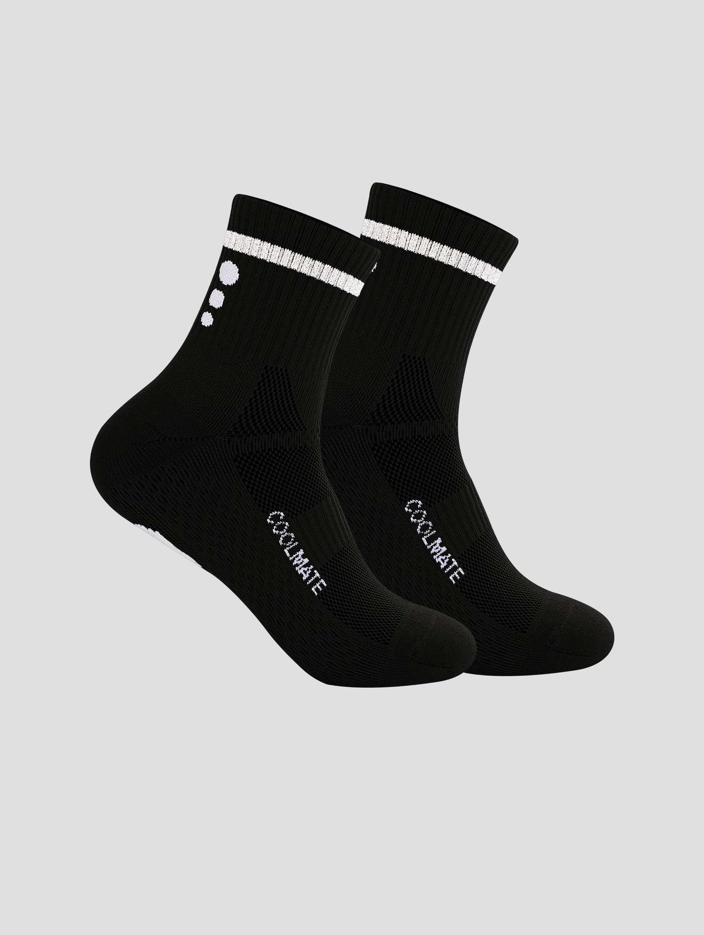 Tất chạy bộ unisex phản quang cổ trung "Run Safe In The Dark" - undefined