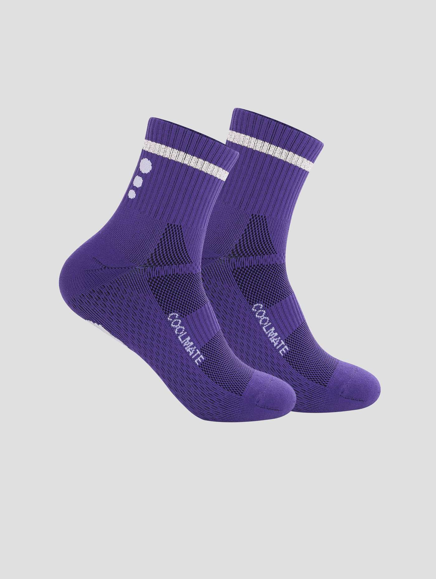 Tất chạy bộ unisex phản quang cổ trung "Run Safe In The Dark" - undefined