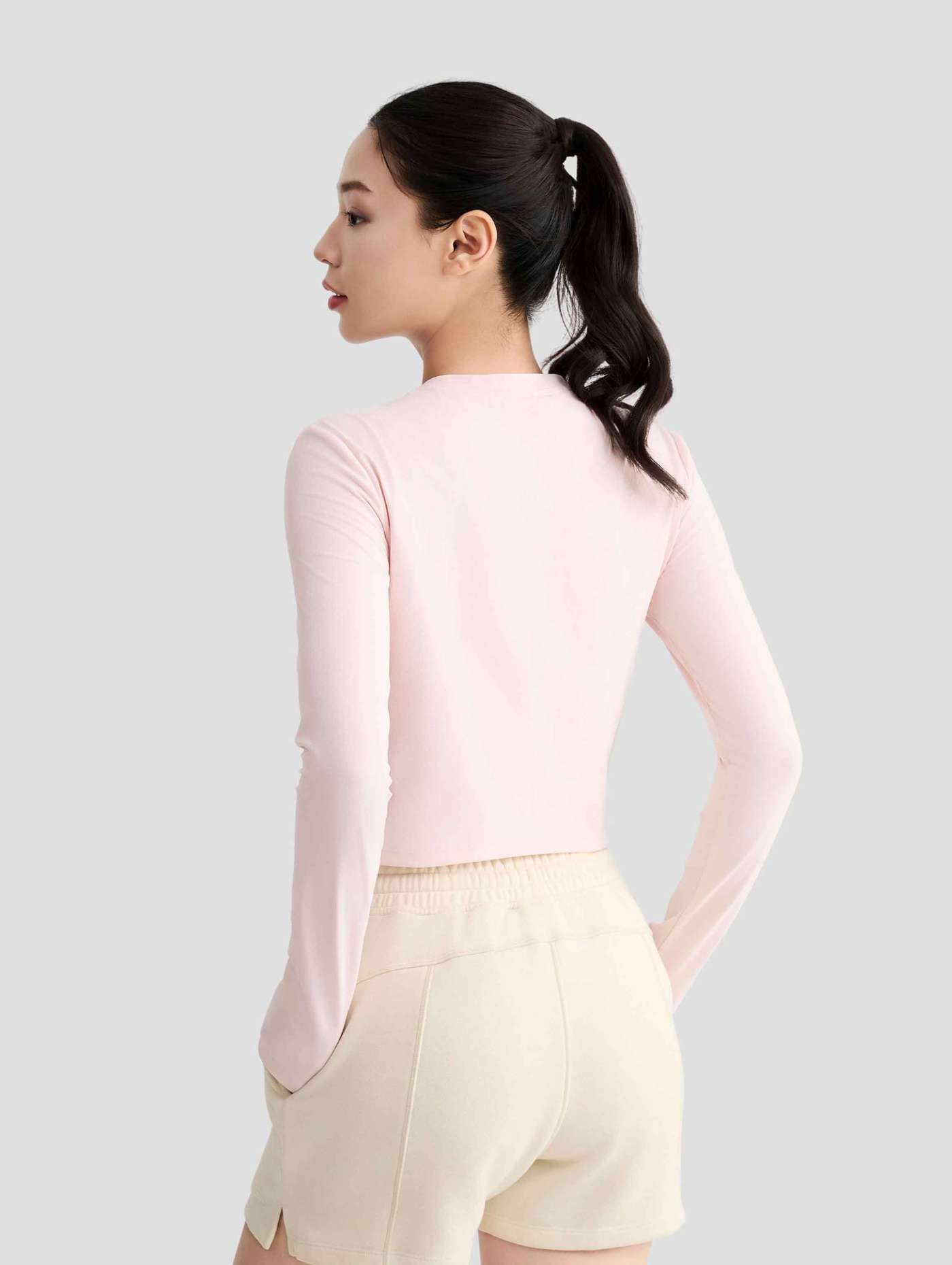 Áo dài tay thể thao nữ Croptop Flex - undefined