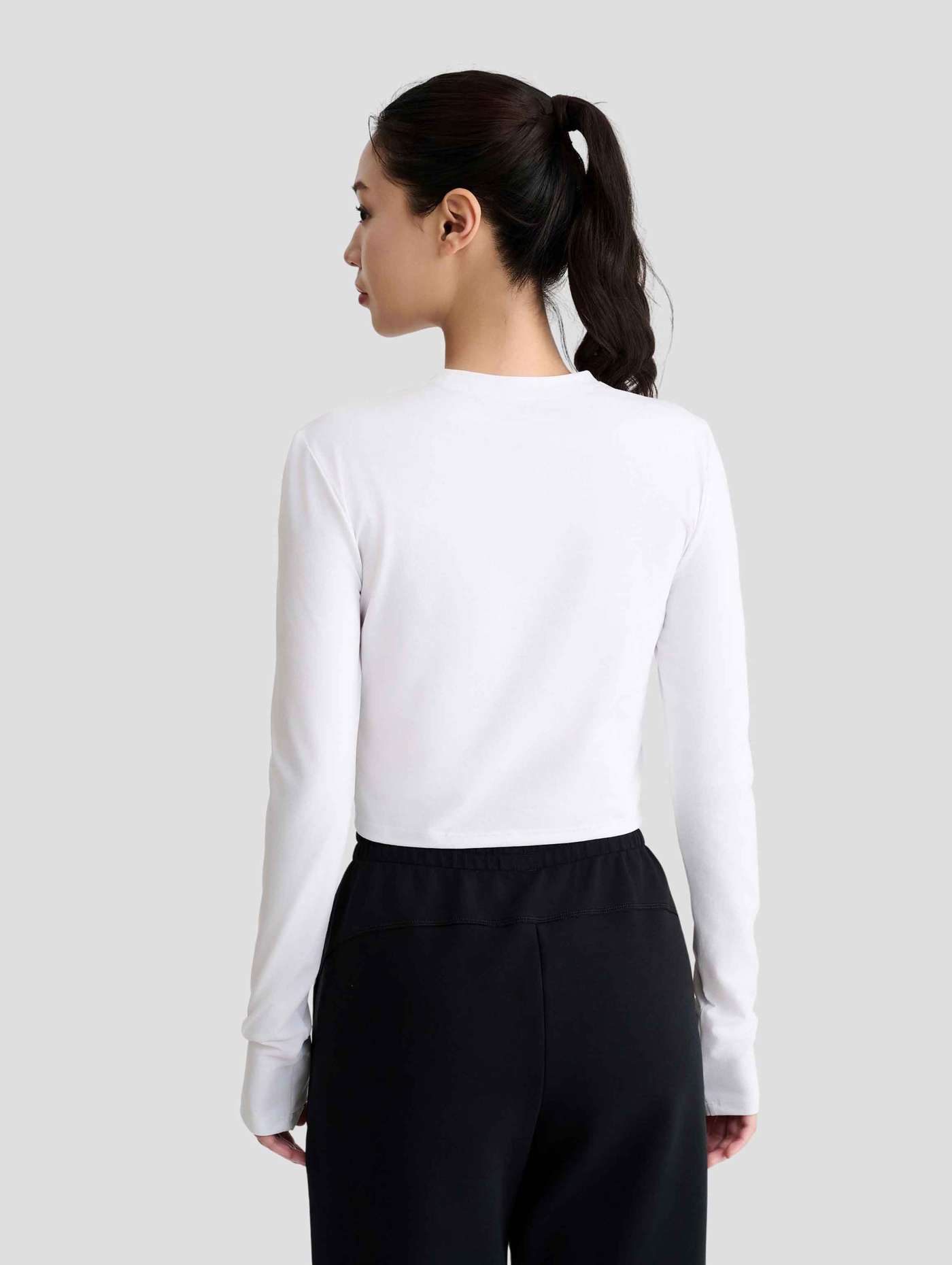 Áo dài tay thể thao nữ Croptop Flex - undefined
