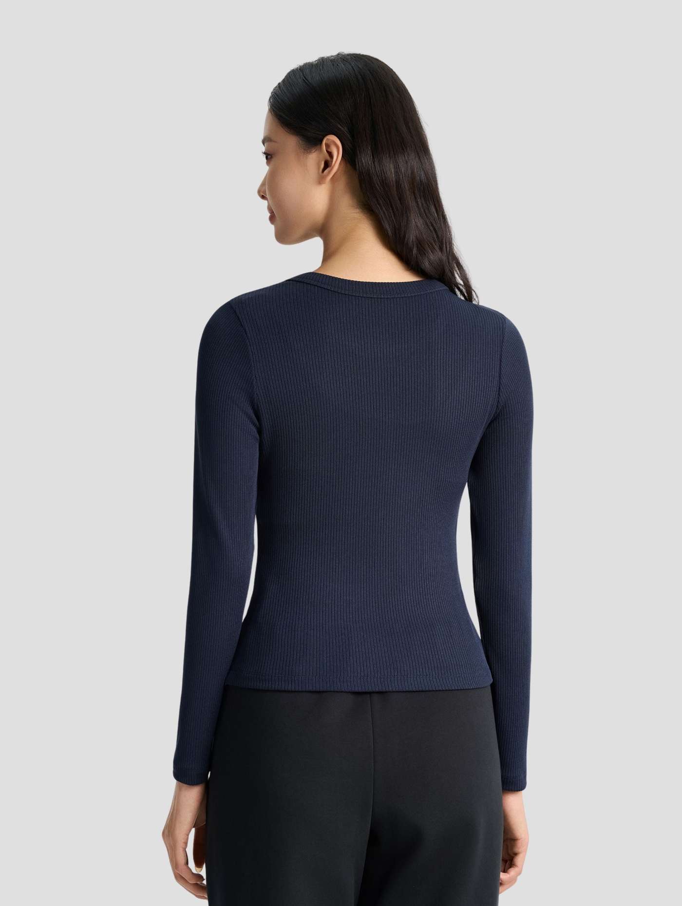 Áo dài tay thể thao nữ Comfort ribbed - undefined