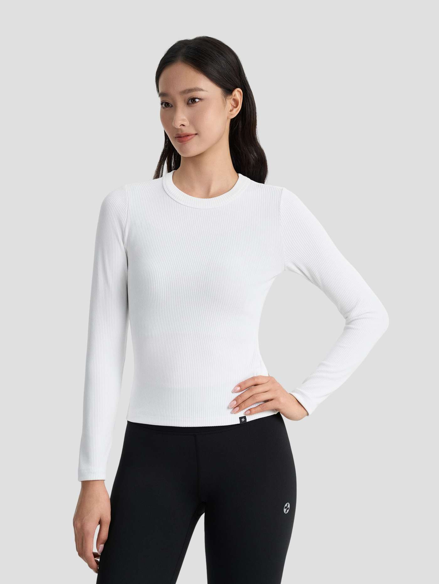 Áo dài tay thể thao nữ Comfort ribbed - undefined