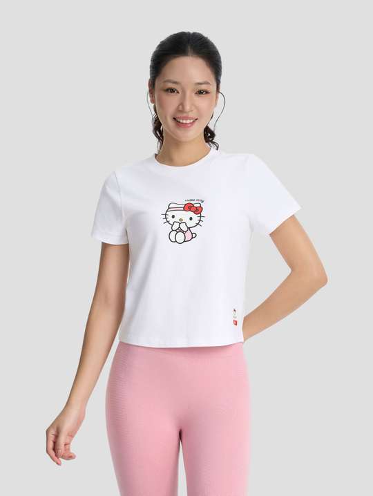 Áo thun cotton Slim Fit Kitty is Shying - undefined