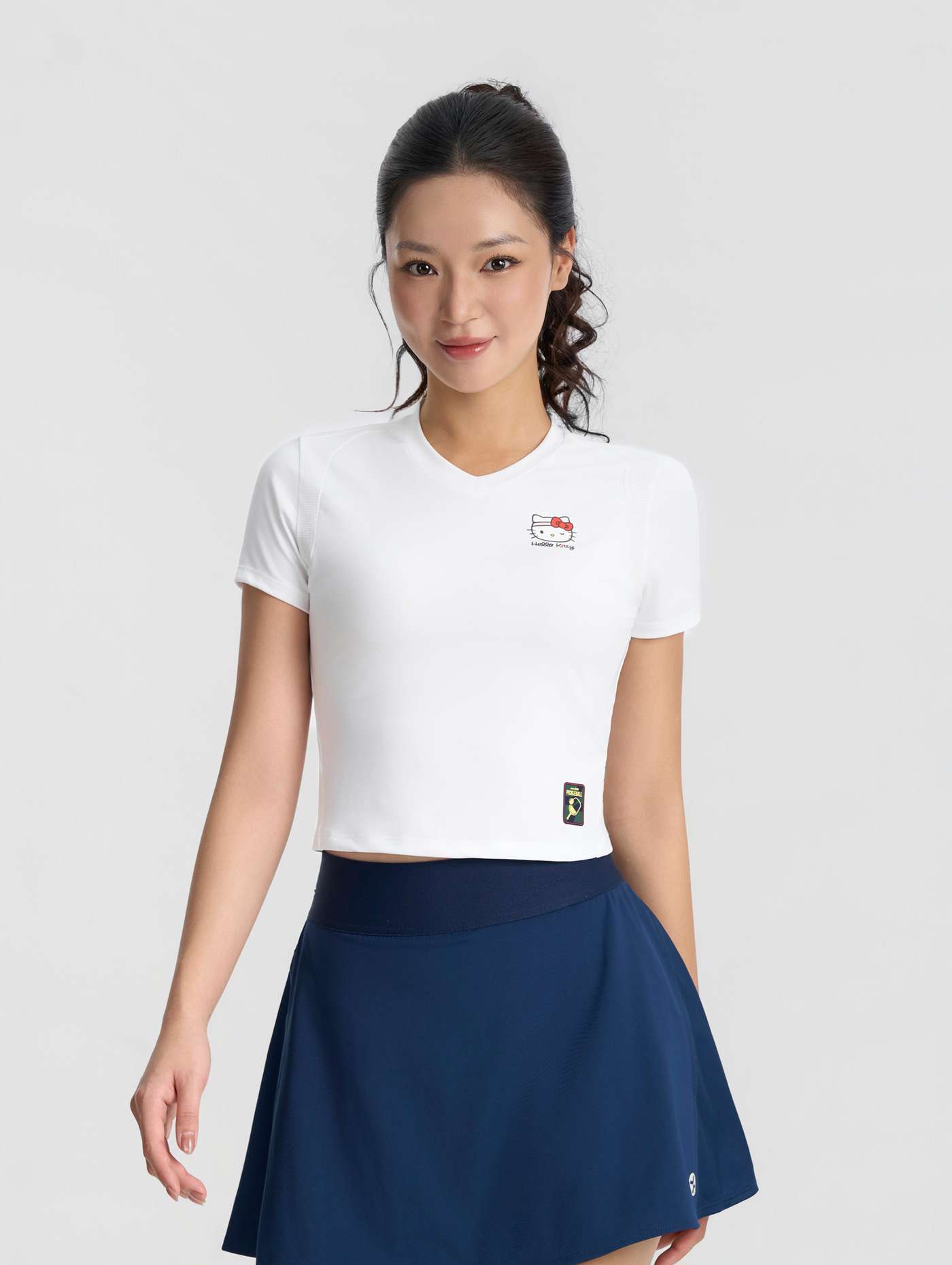 Áo Croptop Pickleball Active with Kitty - undefined