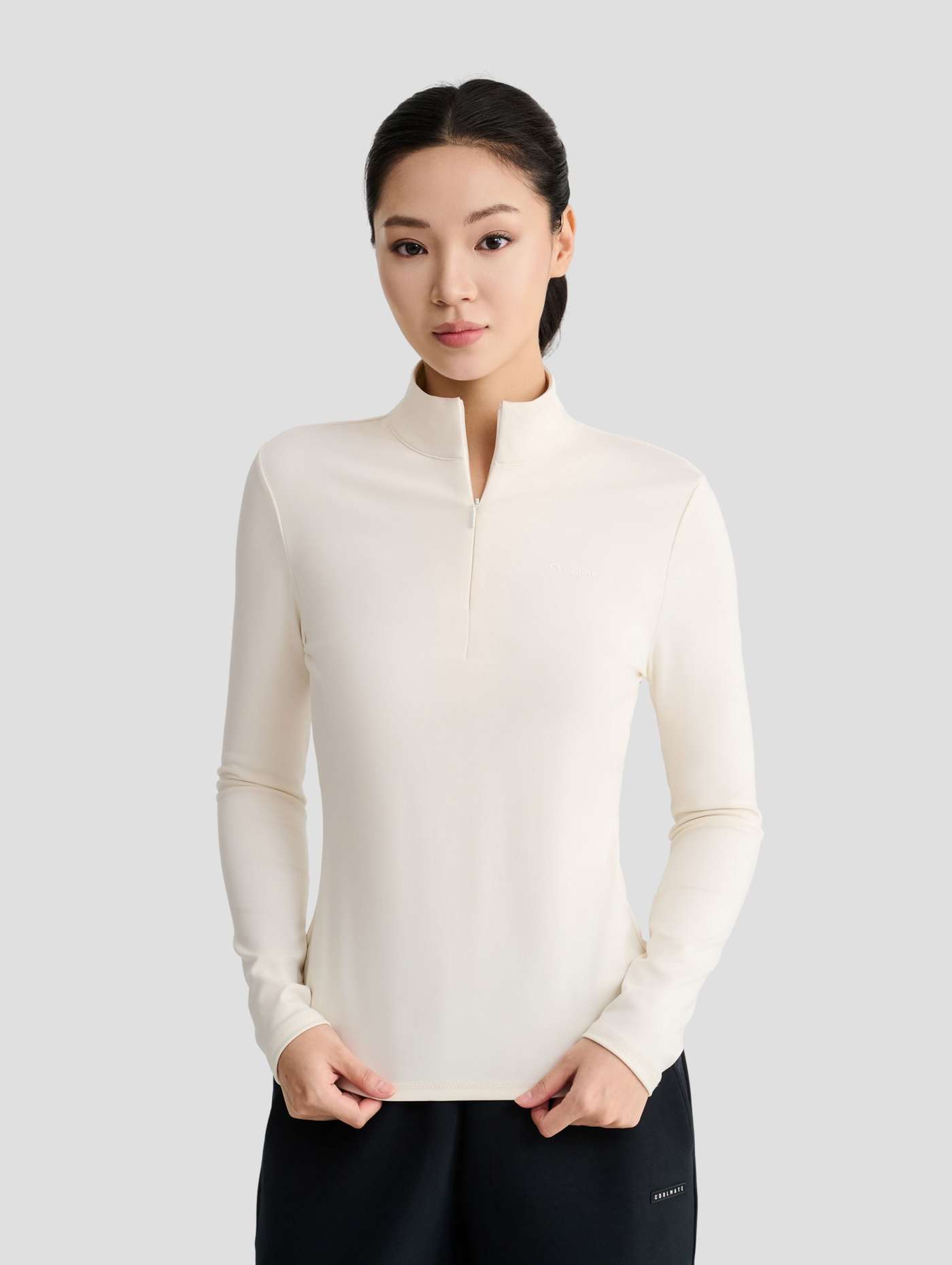Áo dài tay thể thao nữ Exdry Halfzip - undefined