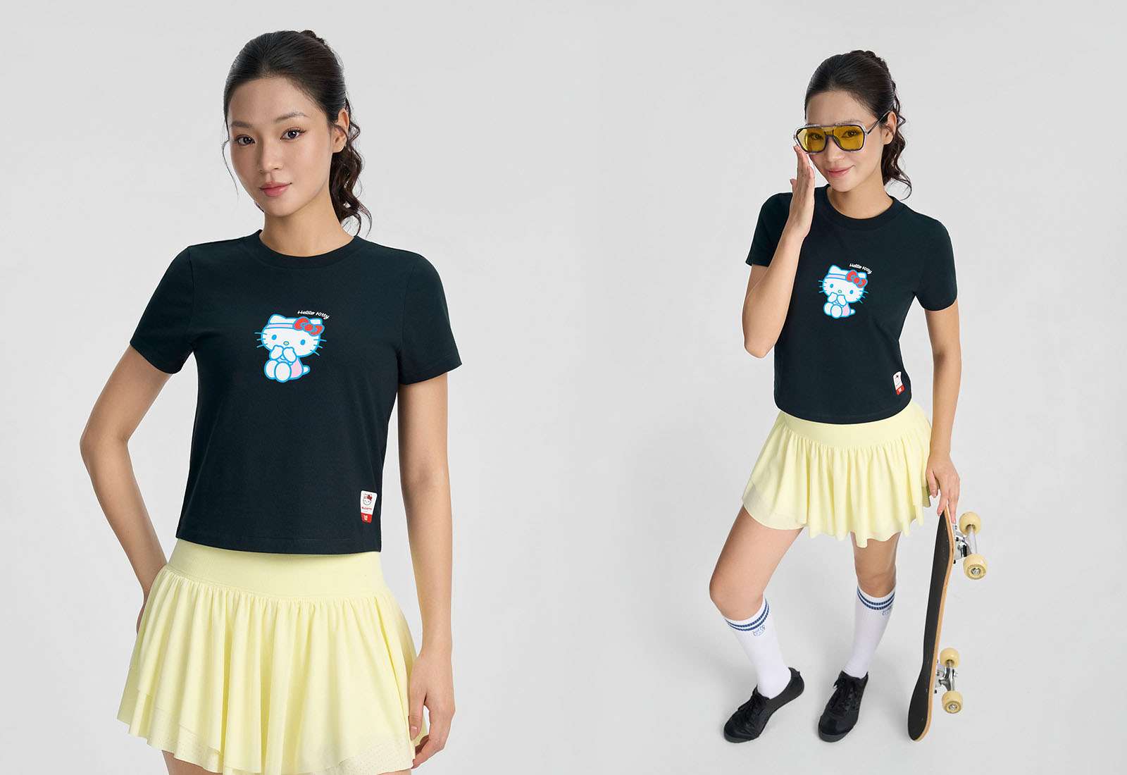 Áo thun cotton Slim Fit Kitty is Shying