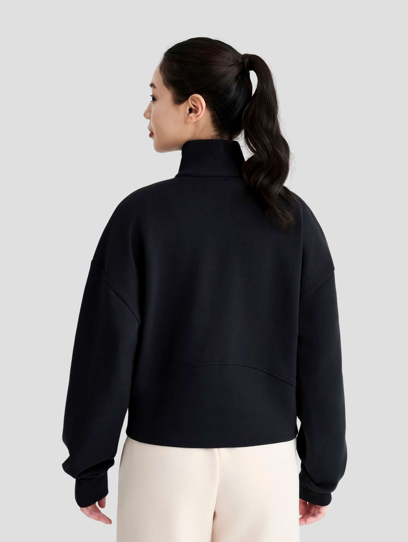 Áo Half Zip Oversized nữ Studio - undefined