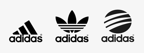 Adidas cũng sử dụng các mẫu logo khác nhau cho từng dòng sản phẩm khác nhau