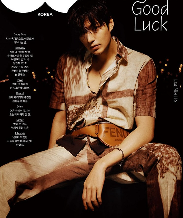 Chễm chệ trên trang bìa tạp chí không ai khác chính là Lee Min Ho và Fendi