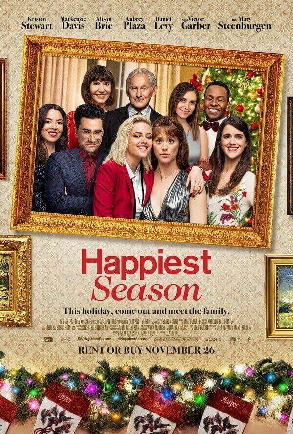 Happiest Season là bộ phim thành công của Mackenzie Davis và Kristen Stewart
