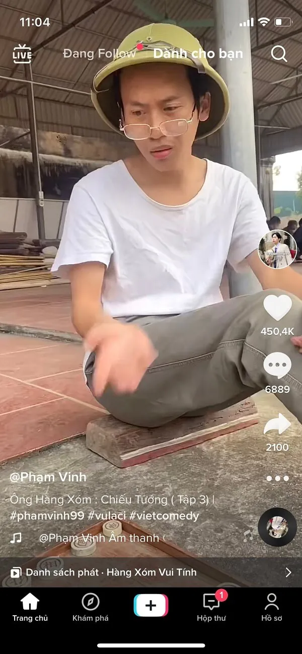 Truy cập vào giao diện chính của tik tok 