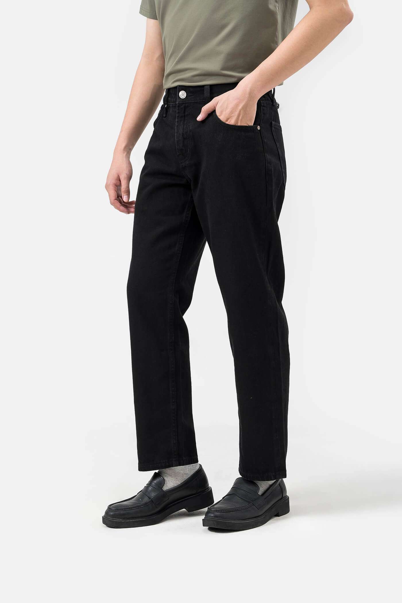 Quần Jeans Nam Basics dáng Straight - undefined
