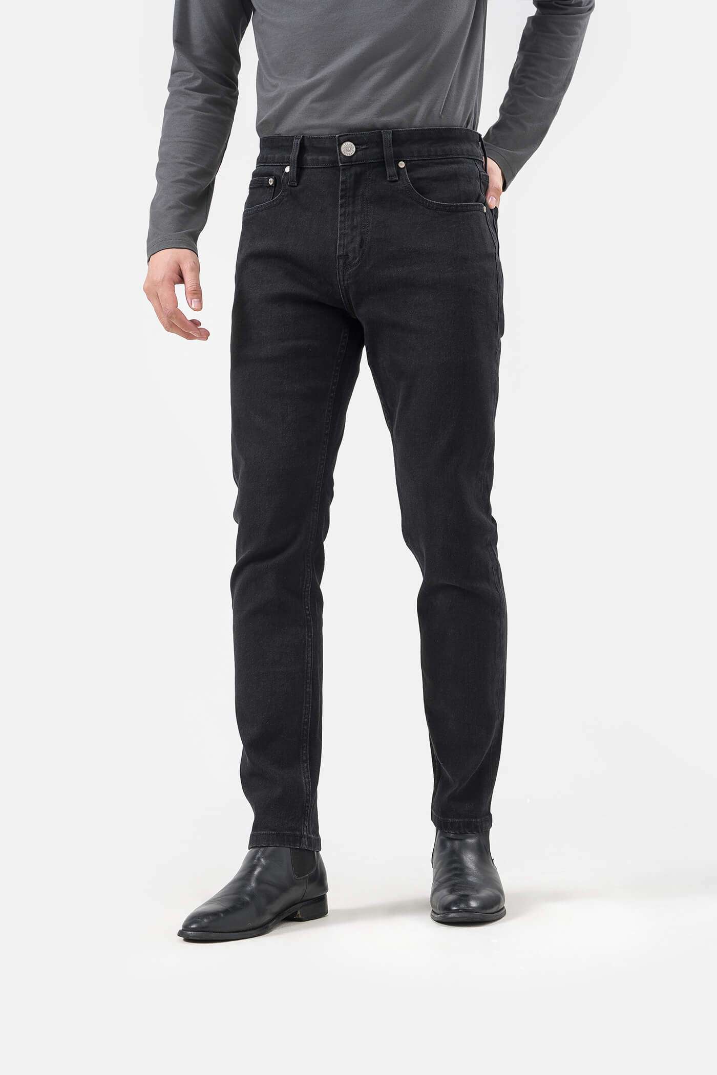 Quần Jeans Nam Basics dáng Slim fit - undefined