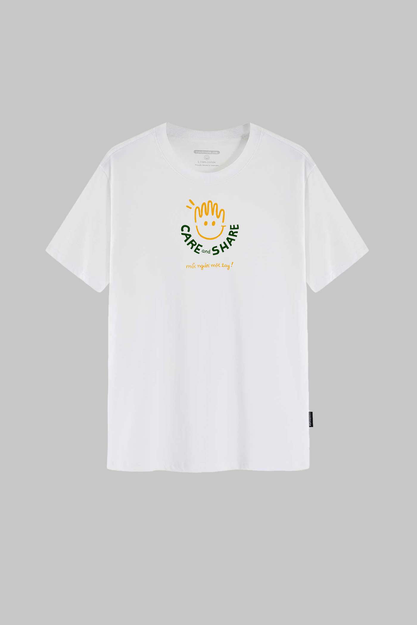 Áo thun Cotton Care & Share Smile - Mỗi người một tay - undefined