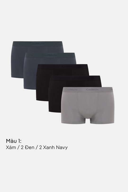 Combo 5 Quần Lót Nam Trunk Cotton Compact - undefined