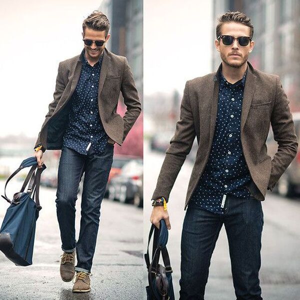 Áo vest kết hợp với quần Jeans sẽ tạo nên một bộ outfit phong cách, cá tính cho các chàng