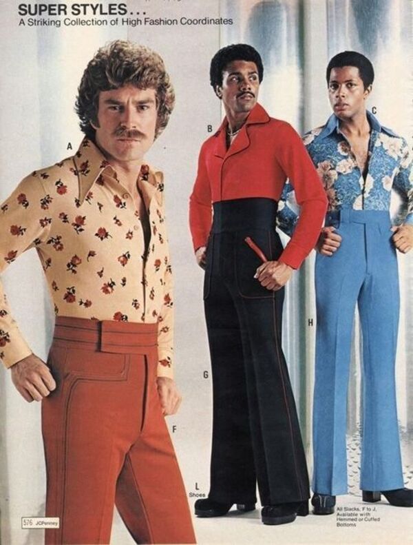 Những chiếc quần ống loe ở thời trang nam giới thập niên 60