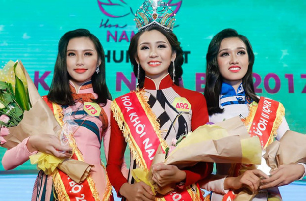 Thùy Tiên đạt Á Khôi 1 tại Hoa Khôi Nam Bộ năm 2017
