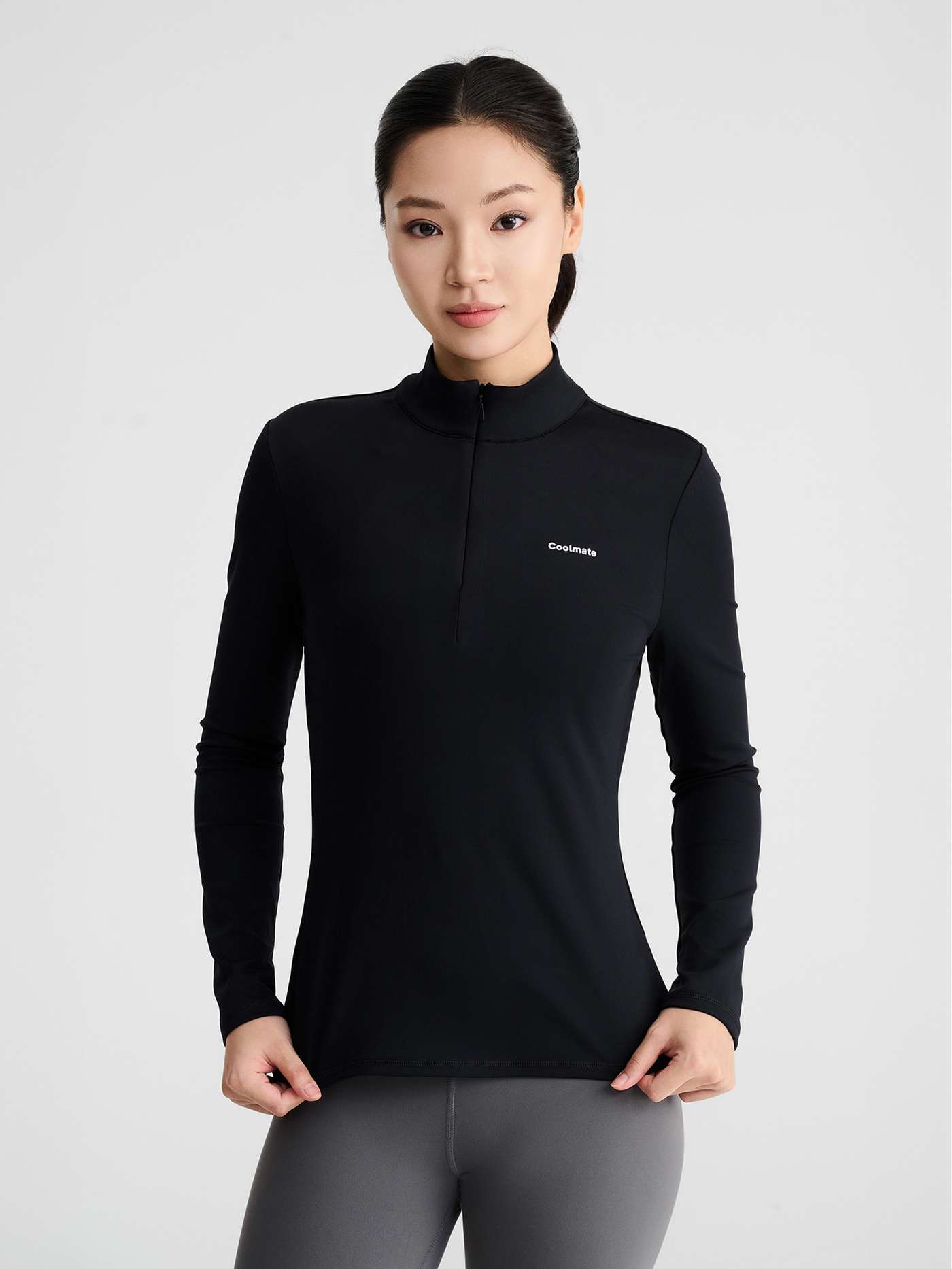 Áo dài tay thể thao nữ Exdry Halfzip - undefined