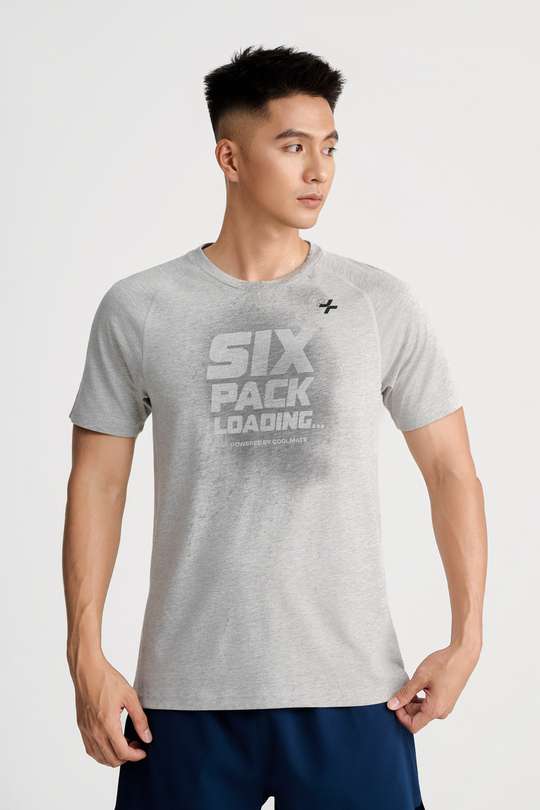 Áo thun training hidden graphic "6 packs loading..." - undefined