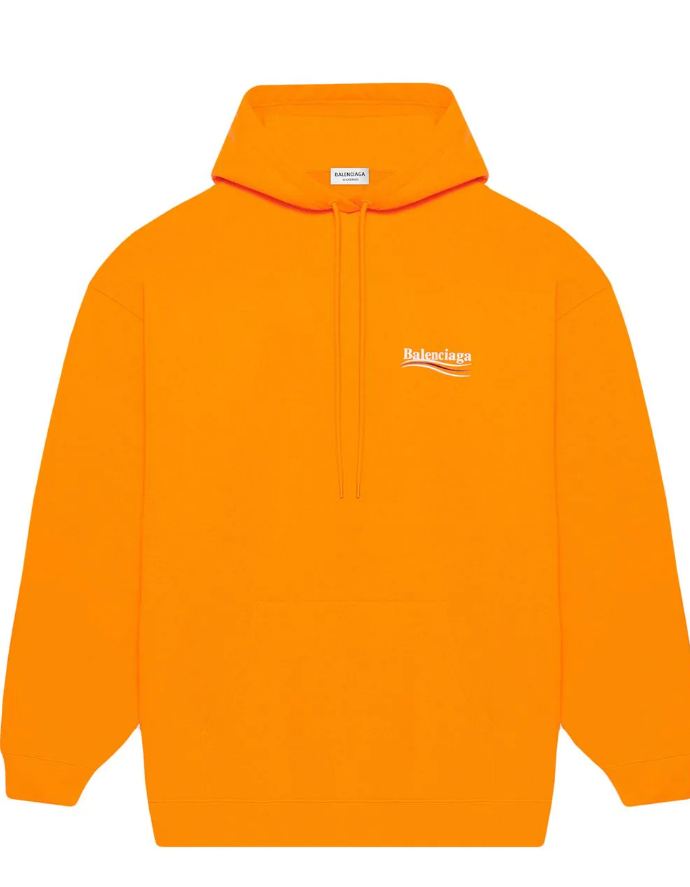 Mẫu áo Hoodie Balenciaga màu cam – Tông màu nổi bật, ai nhìn cũng phải gật đầu ưng ý