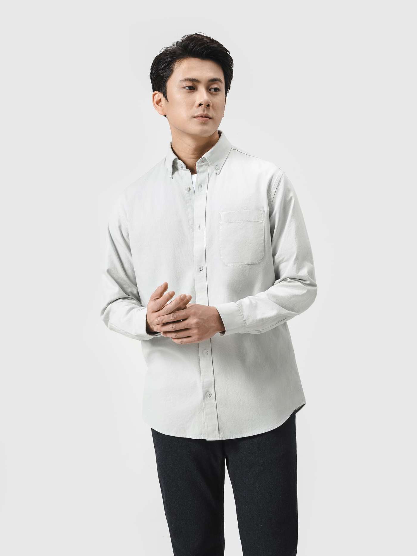 Áo Sơ Mi Dài Tay Essentials Cotton  - undefined
